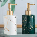 Axya Marbling Ceramic Hand Sanitizer Bottle Bright Light Lotion Dispenser