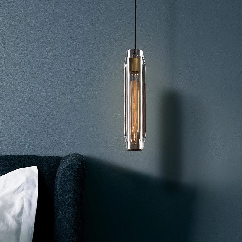 Axya Copper Crystal Pendant Lamp for Elegant Living Spaces