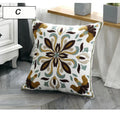 Axyaa Ethnic Style Embroidery Canvas Pillow Cover 45x45cm Square for Sofa Bed