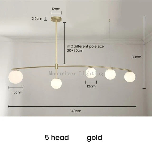 Axyaa Nordic Magic Bean Chandelier, Modern Simple Creative Lighting for Living Room