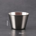 Axyaa Stainless Steel Sauce Cups Set, Condiment Dipping Bowls for Home Kitchen