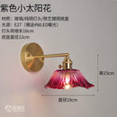 Nordic Brass Wall Lamp Small Copper Glass LED Wall Sconce – Axyaa