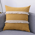 Axyaa Boho Tassled Cushion Cover in Beige/Grey/Blue/Yellow, 30x50cm/45x45cm