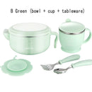 Axyaa Kids Insulation Bowl & Cup Set - Suction Cups, Baby Tableware