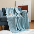 Axyaa Nordic Knitted Acrylic Throw Blanket for Cozy Home Decor & Warmth