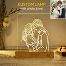 Axyaa Personalized Acrylic Lamp with Custom Photo & Text Night Light