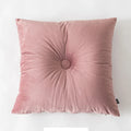 Axyaa Soft Velvet Button Cushion in Pink/Blue, 45x45cm