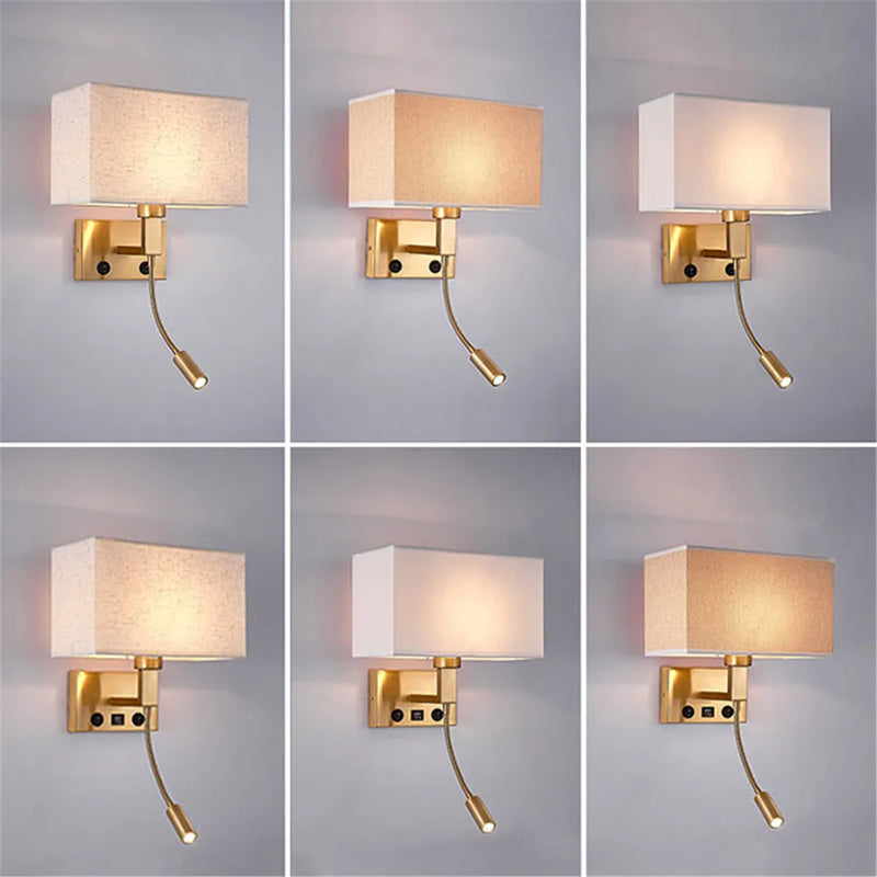 Axyaa Vintage Swing Arm Wall Lamp - Bronze Finish Bedside Reading Light