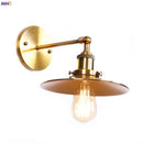Axyaa Antique Gold Rustic Wall Lamps LED Industrial Wall Lights Loft Decor