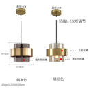 Axyaa Gold Glass LED Pendant Lights - Nordic Living Room Kitchen Fixtures