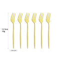 Stainless Steel Small Fork Set for Desserts and Fruits by Axyaa
