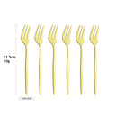 Stainless Steel Small Fork Set for Desserts and Fruits by Axyaa