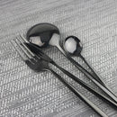 Axyaa Rose Gold Western Style Dinnerware Set Stainless Steel Silverware Cutlery