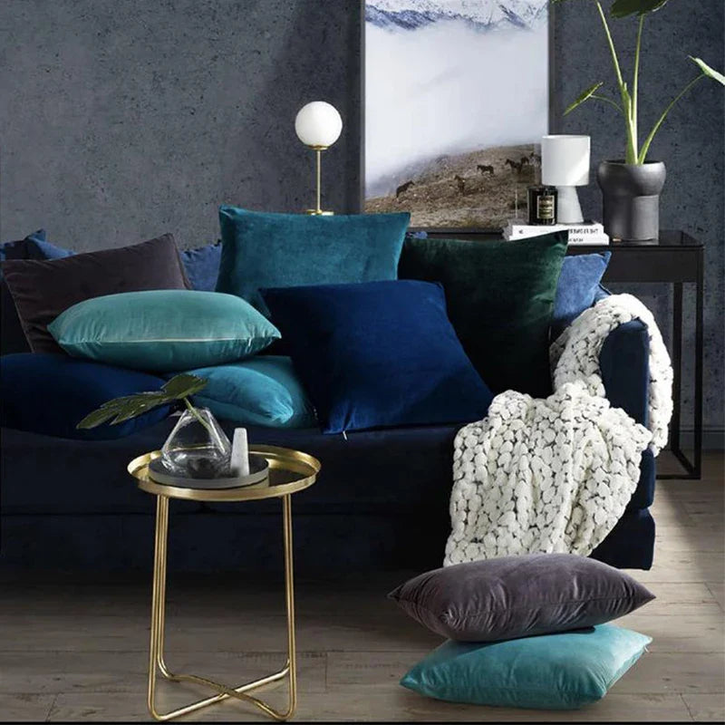 Luxurious 45*45cm Velvet Cushion Cover by Axyaa: Soft Pillowcase for Sofa & Living Room