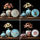Axyaa Ceramic Vase Set for Home Decor - 3 Piece Wobble Plate Arrangement