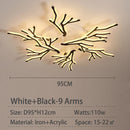 Axyaa Modern LED Chandelier - White/Black - Living Room Bedroom Fixtures