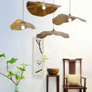 Axyaa Golden Iron Lotus Leaf Chandelier for Coffee Shop & Bedroom