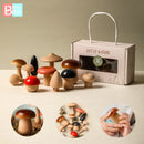 Axya Wooden Mushroom Building Block Set for Creative Play