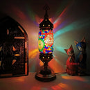 Axyaa Vintage Turkish Mosaic Table Lamp Handcrafted Glass Night Light