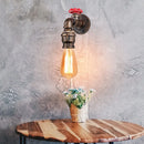 Axyaa Rustic Iron Water Pipe Wall Lamp for Industrial Indoor Lighting