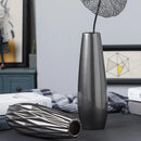 Axyaa Ceramic Black Vase: Handmade Fashion Tabletop Flower Vase for Home Décor