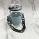 Axyaa Portable Glass Bottle Holder Strap PU Leather Beverage Cover