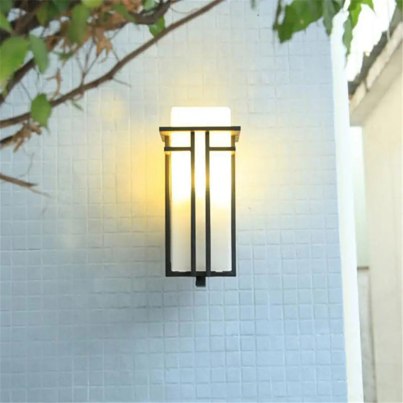 Axyaa Outdoor Wall Lantern Security Light for Entryways, Yards, and Front Porch