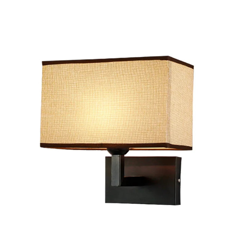 Axyaa Nordic Modern Hotel Fabric Wall Lamp - Creative Chinese Bedroom Bedside Lighting