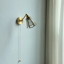 Axyaa Copper Wall Sconce LED Stair Light Glass Nordic Modern Wall Lamp