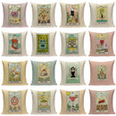 Axyaa Cactus Cartoon Cushion Cover - Colorful Home Decor Pillow Case