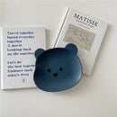 Axyaa Kawaii Bear Ceramic Bowl Plate Set for Kitchen Utensils and Tableware