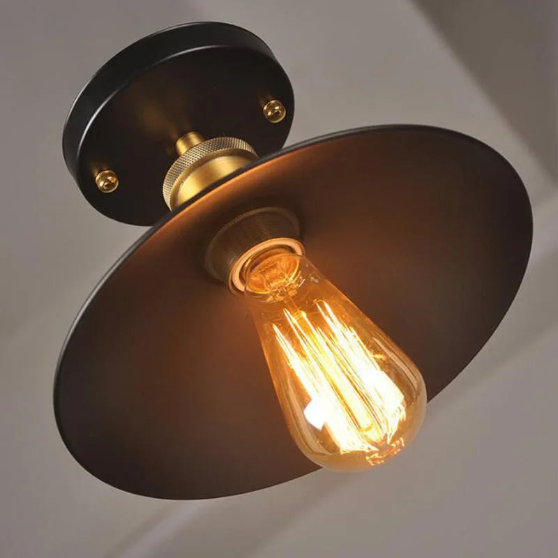 Axyaa Retro Industrial Ceiling Lamp for Loft Balcony Corridor American Country Lighting