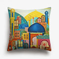 Axyaa Watercolor Turkish Evil Eye Cushion Cover Arabian Girl Portrait Pillow Case