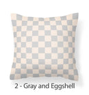 Axyaa Checkerboard Velvet Cushion Covers - 18x18 Nordic Decorative Pillows for Home Decor