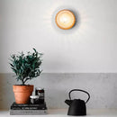 Axyaa Round Glass Wall Lamp: Nordic LED Light for Bedroom and Entryway