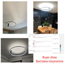 Axyaa Scandinavian Design LED Round Ceiling Lamp White Black Gold Aluminum Sconce