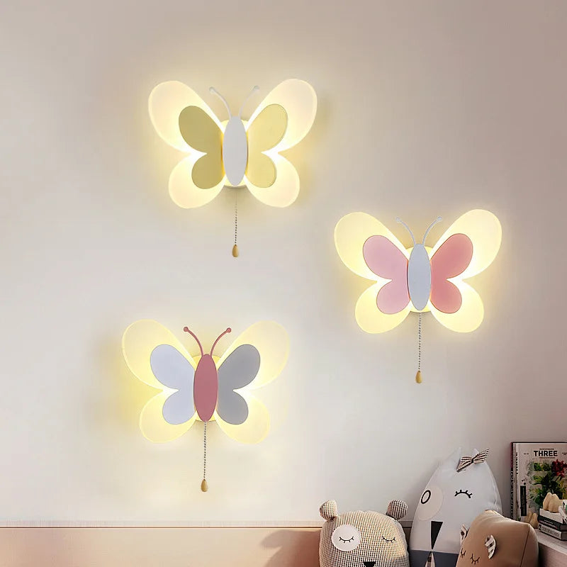 Axyaa Butterfly Wall Lamp - Cute LED Light for Kids Bedroom