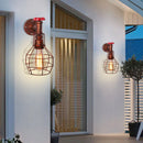 Vintage Industrial Iron Rust Wall Sconce Lamp by Axya for Living Room Bedroom