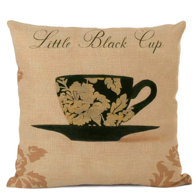 Axyaa Coffee Beans Cushion Cover - 45x45CM
