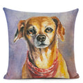 Colourful Bull Terrier & Dachshund 3D Cushion Cover for Home Sofa by Axyaa
