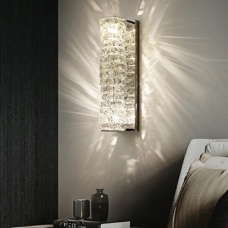 Axya Modern Crystal Glass Wall Sconce for Stylish Home Decor