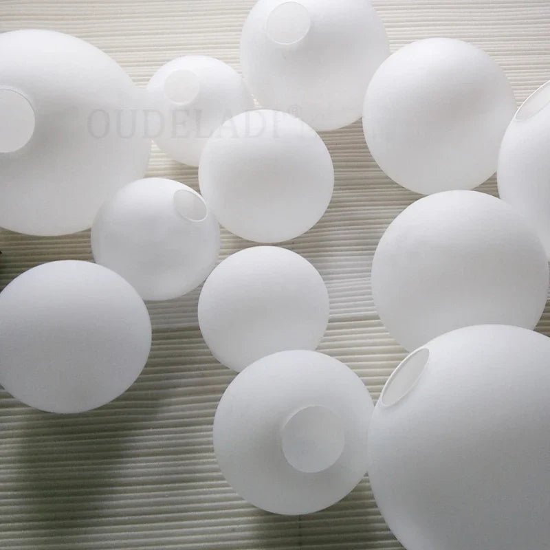 Axya White Glass Lampshade Dia10/12/15cm 20cm 25cm Round Ball Light Cover Fitting