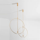 Axya Modern Golden Ring Pendant Light: Stylish Nordic LED Lamp for Room, Restaurant, Bar