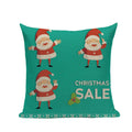 Axyaa Merry Christmas Decor Pillow Cover Set 45x45cm Linen Noel Cushion Cases
