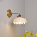 Nordic Brass Wall Lamp Small Copper Glass LED Wall Sconce – Axyaa