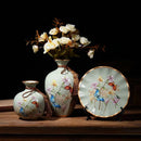 Axyaa Ceramic Vase Set for Home Decor - 3 Piece Wobble Plate Arrangement