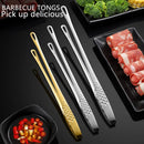 Axyaa Stainless Steel BBQ Tongs with Long Handle and Non-Slip Grip