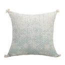 Axyaa Green Tassel Cotton Linen Pillow Cover for Retro Home Decor