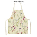Axyaa Green Leaves Kitchen Apron - Elegant Floral Cooking & Baking Chef Apron