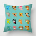 Axyaa Dog Print Cushion Cover 45X45CM Home Sofa Decor Pillow Case